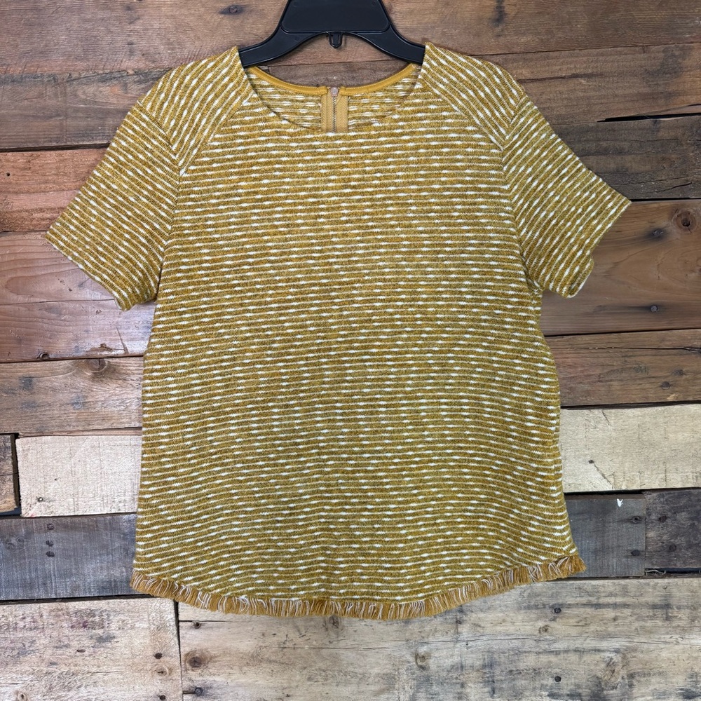 Mustard‎ Colored Western Boho Shirt size Medium (?)